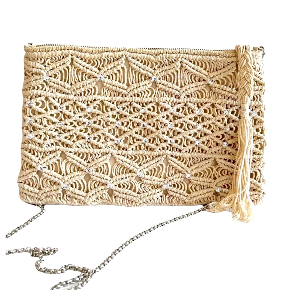 Brand new w/tags Chico’s macrame purse.